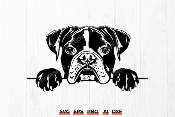 Adorable Boxer Dog SVG, Cute Boxer Puppy