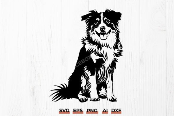 Australian Shepherd Dog SVG DXF Cut File