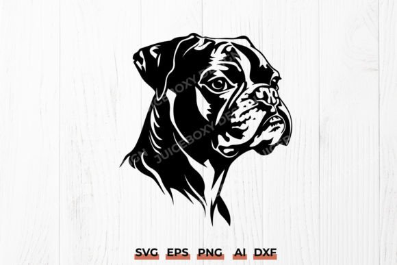 Boxer Dog SVG Design - Majestic Canine