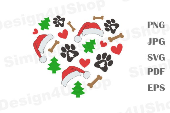 Christmas Dog Santa Paw Print: A Designer's Take