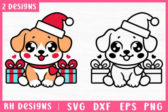 Christmas Dog SVG: A Designer's Take on a Cute Puppy Cut File