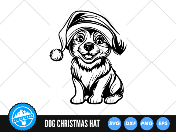 Christmas Dog SVG Festive Dog Cut File