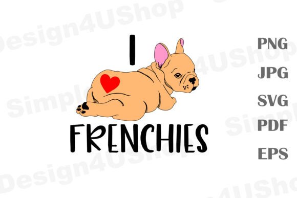 Frenchie Dog SVG PNG EPS Love Dog