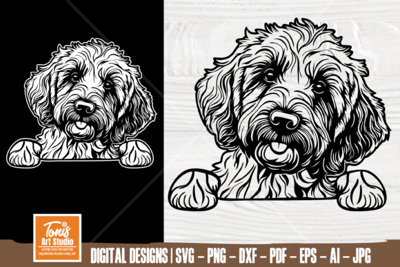 Goldendoodle Svg, Peeking Dog Svg: Real Project Review