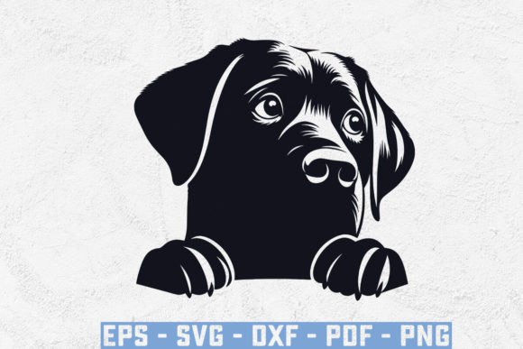 Peeking Labrador Retriever Dog Svg